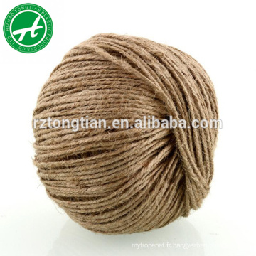 6mm, corde de jute de chanvre de 8mm à vendre chanvre jute rupe pour la décoration